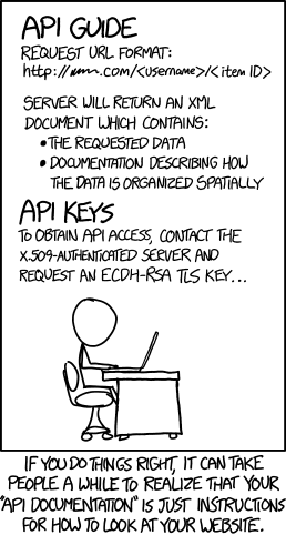 Vignetta del sito XKCD, che si burla del protocollo HTTP presentandolo nei termini più complessi che siano possibili.