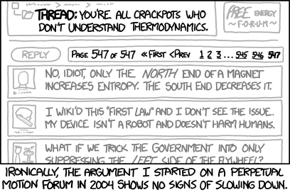 XKCD cartoon on perpetual motion