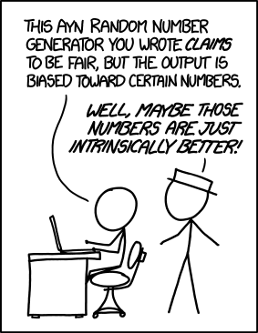 How Random Is Xkcd Comfortably Numbered