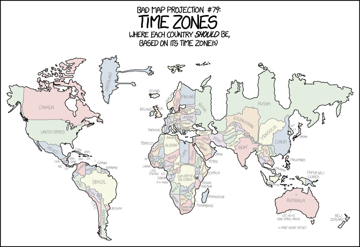 Bad Map Projection: Time Zones