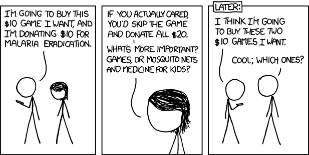 I usually respond to someone else doing something good by figuring out a reason that they're not really as good as they seem. But I've been realizing lately that there's an easier way to handle these situations, and it involves zero internet arguments.