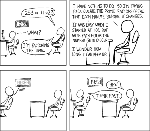 xkcd.com -- Factoring the Time