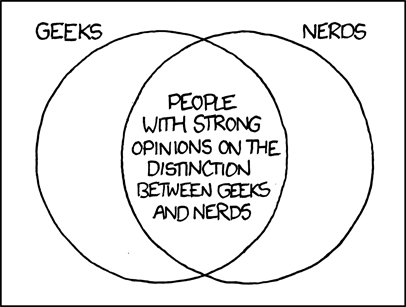 Geeks and Nerds by Randall Munroe CC-BY-NC