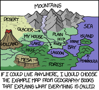 The place I'd least like to live is the farm in the background of those diagrams showing how tornadoes form.