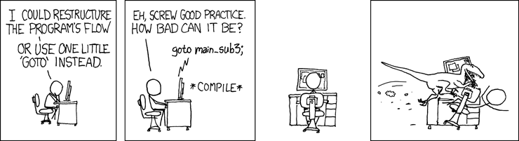 XKCD comic: goto