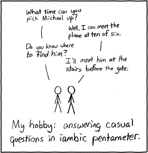 Xkcd Iambic Pentameter