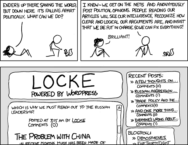 Ender's Game XKCD comic blogging