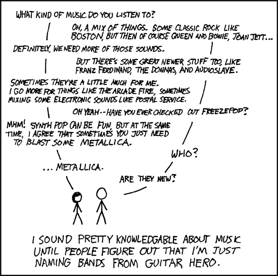 xkcd: Music Knowledge