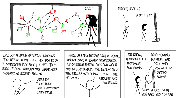 Viruses so far have been really disappointing on the 'disable the internet' front, and time is running out.  When Linux/Mac win in a decade or so the game will be over.