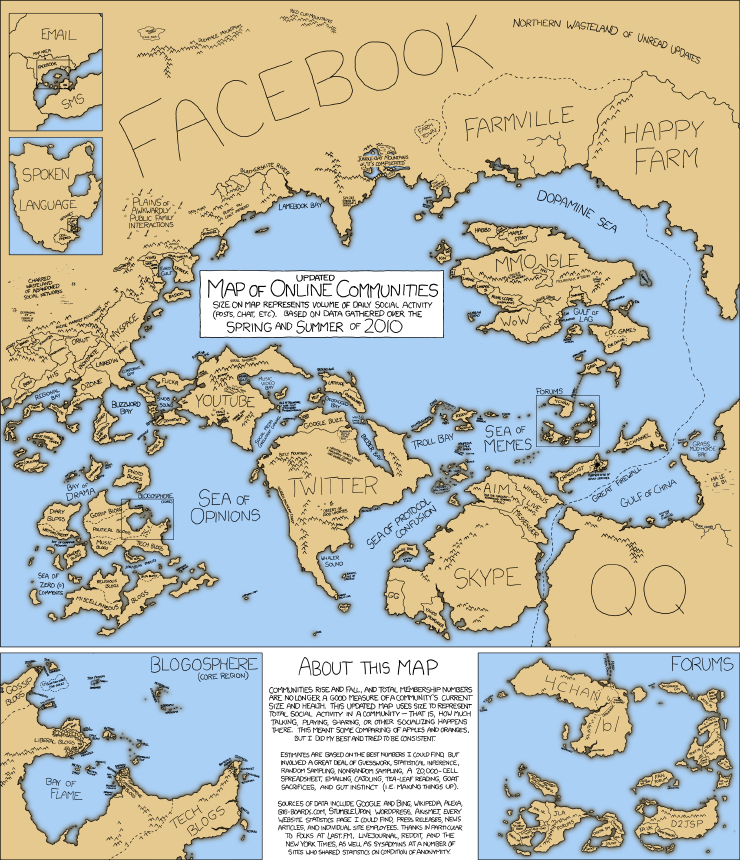 la mappa delle communities online