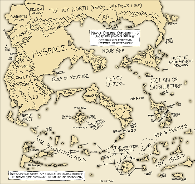 mapa antiguo de comunidades virtuales