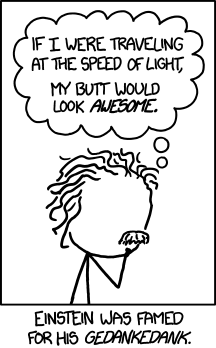 It's commonly believed that Lorentz contraction makes objects appear flatter along the direction of travel. However, this ignores light travel times. In fact, a fast-moving butt would appear rotated toward the observer but not substantially distorted. Shakira was right.