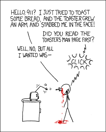 xkcd cartoon for Read The Fucking Manual