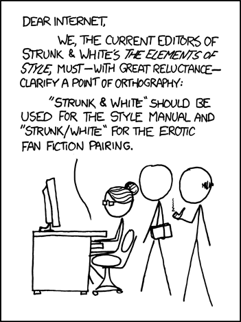 XKCD's Elements of Style