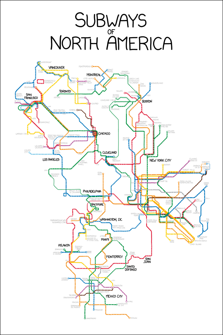 Subways of North America ; xkcd
