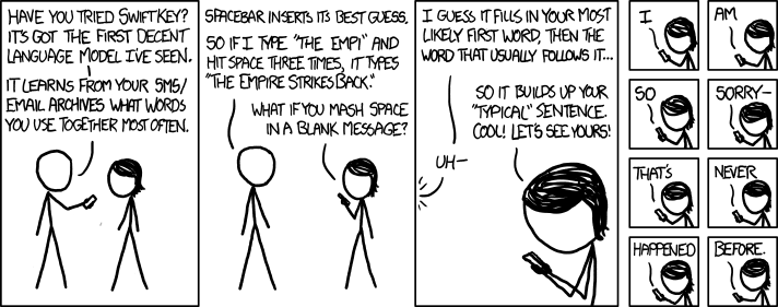 Although the Markov chain-style text model is still rudimentary; it recently gave me "Massachusetts Institute of America". Although I have to admit it sounds prestigious.