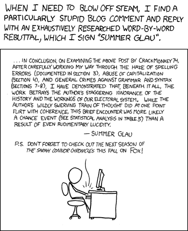 xkcd comic titled “Venting”