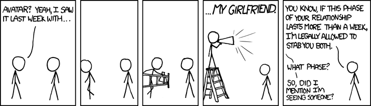 The most brutal way I've ever seen someone handle this was 'Oh, you have a girlfriend. Are you going to get married?'  'I, uh, don't know--' 'Well, do you love her?' '...' 'Anyway, what were you saying about the movie?'