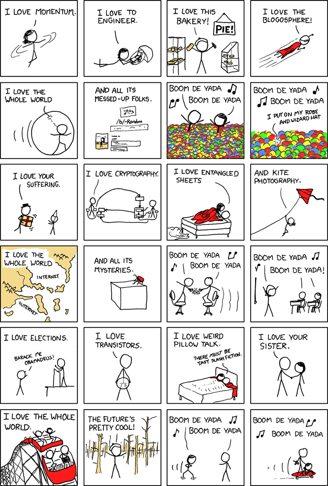 It ain't no sin to be glad you're alive—and xkcd is.