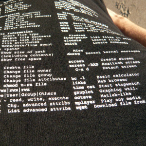 The Linux cheatsheet shirt