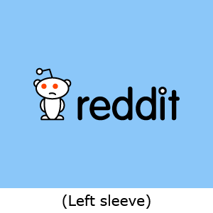 The reddit alien logo found on the left arm.