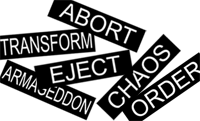 Twelve words to label your random switches and buttons with.