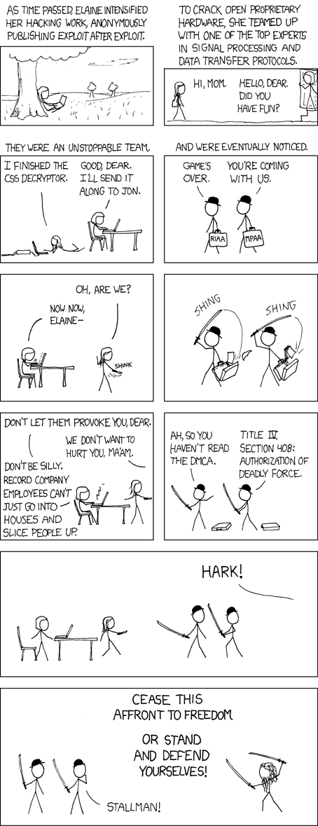 An xkcd comic about the DMCA.