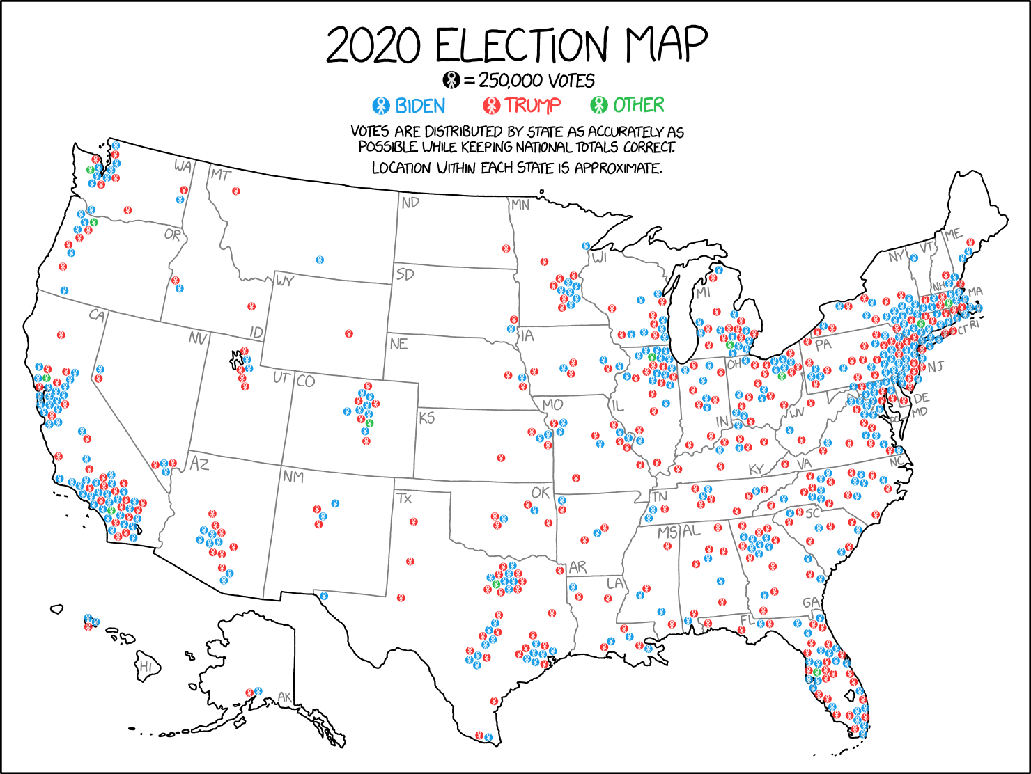Xkcd 2020 Election Map