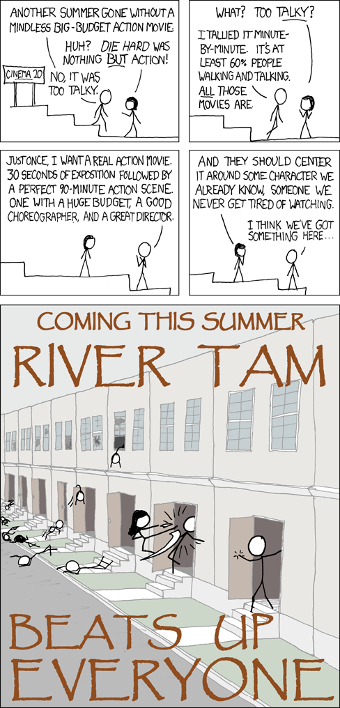 XKCD comic #311, “Action Movies”