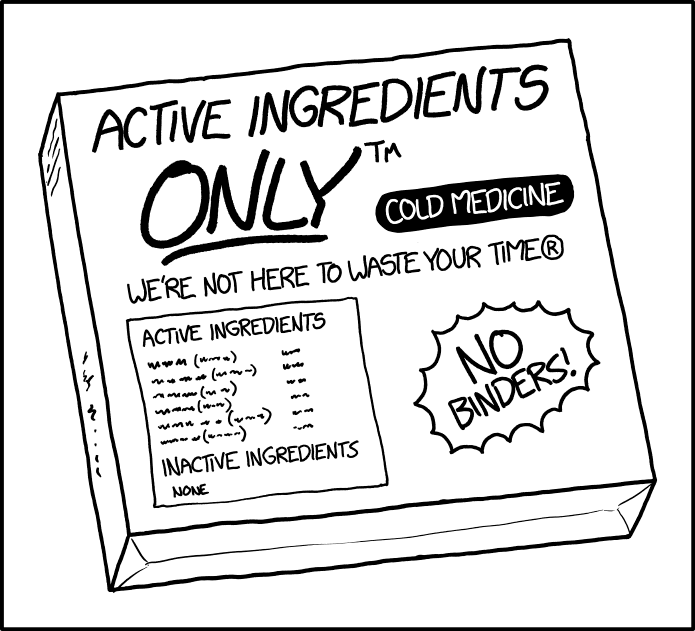 Because more more more. Active ingredients. Xkcd 974 соль. Xkcd лыжная маска. Xkcd Universal Converter Box.