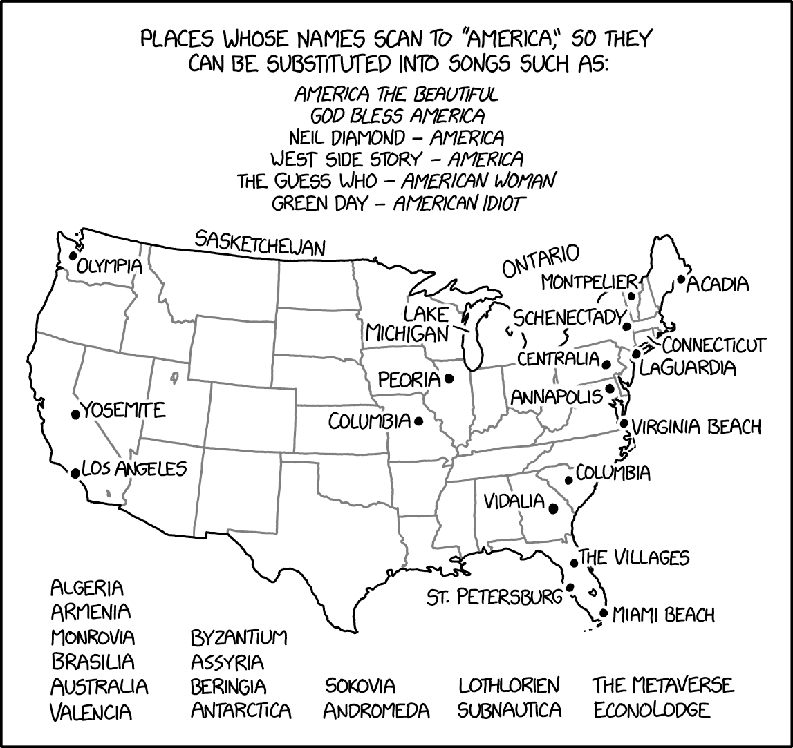 Xkcd America Songs