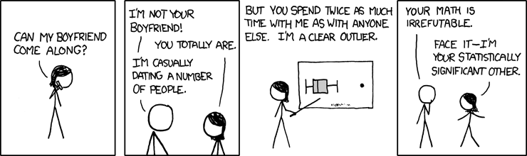 Même dans la vie de tous les jours, les calculs de probabilités peuvent être utiles, enfin… d'après xkcd.