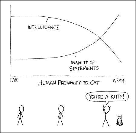 XKCD gets it right here. I devolve into a series of giggling squees mixed with some very interesting names for my fuzzballs.