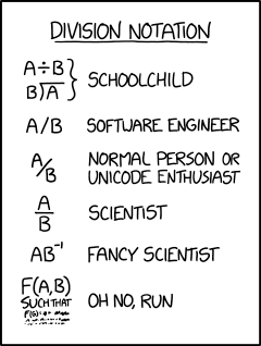 xkcd - Division Notation