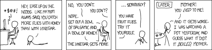 xkcd cartoon 357, the one about flies