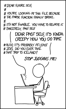 xkcd comic about the future self