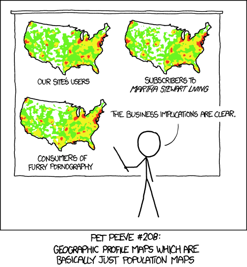 There are also a lot of global versions of this map showing traffic to English-language websites which are indistinguishable from maps of the location of internet users who are native English speakers