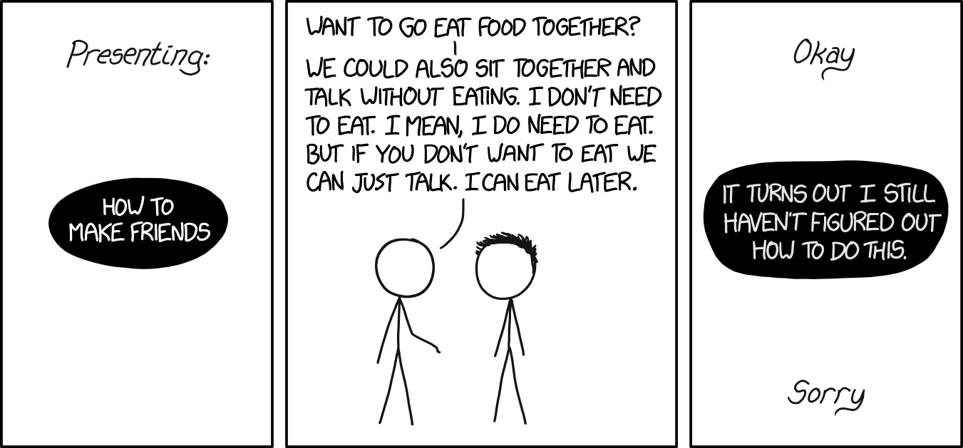Xkcd how to make friends 