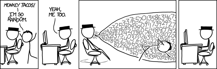 xkcd comic: I'm so random