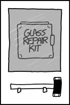 I keep first aid kits in those emergency lockers. Sure, it's expensive to have them installed in the wall, but at least for those ones there's no need to pay extra for safety glass.