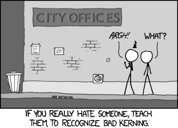 Kerning (from XKCD1015/)