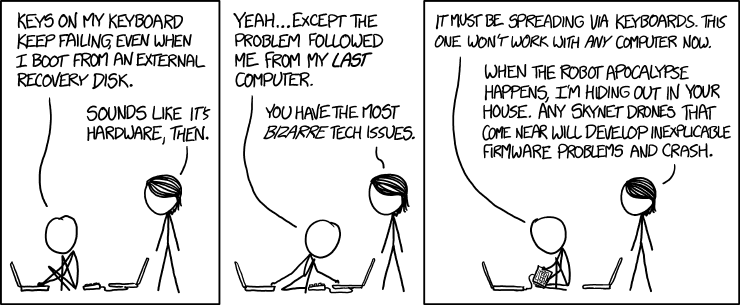 In the future, a group of resistance fighters send me back in time with instructions to find the Skynet prototype and try to upgrade it.