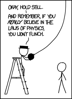 The laws of physics are fun to try to understand, but as an organism with incredibly delicate eyes who evolved in a world full of sharp objects, I have an awful lot of trust in biology's calibration of my flinch reflex.