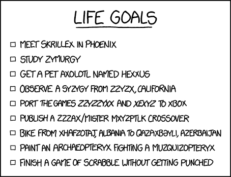 I got to check off 'Make something called xkcd' early.
