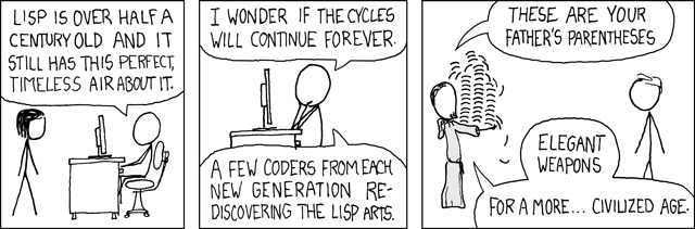 XKCD lisp cycles