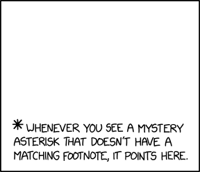 Mystery Asterisk Destination