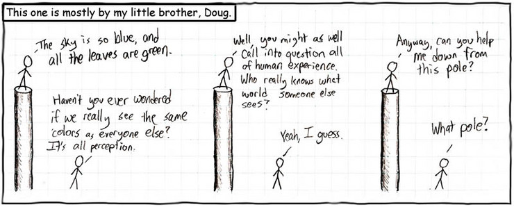 A comic by my brother Doug, redrawn and rewritten by me