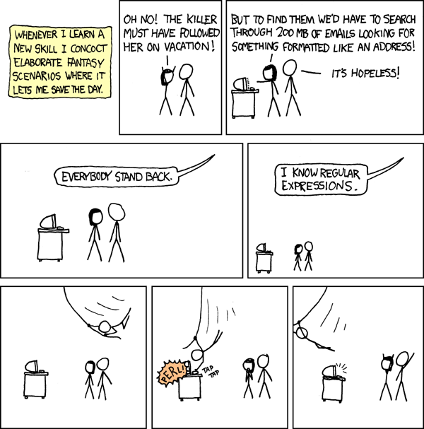 Everybody stand back! I know regular expressions!
