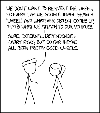 'Reinvent the Wheel' comic by Randall Munroe, XKCD.