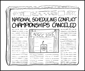 xkcd: agendando conflitos